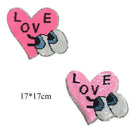 heart eye reversible sequined sew on patches for clothes diy coat applique!j