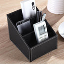 3 Cells Phone Remote Control Holder Pu Leather Storage Box Stationery Makeu R4T2