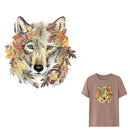 Wolf Irons on Stickers Leaves Patches Washable Heat Transfer Applique DecorBIES