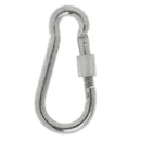 1 X Screw Lock D Shape Carabiner Hook Keyring