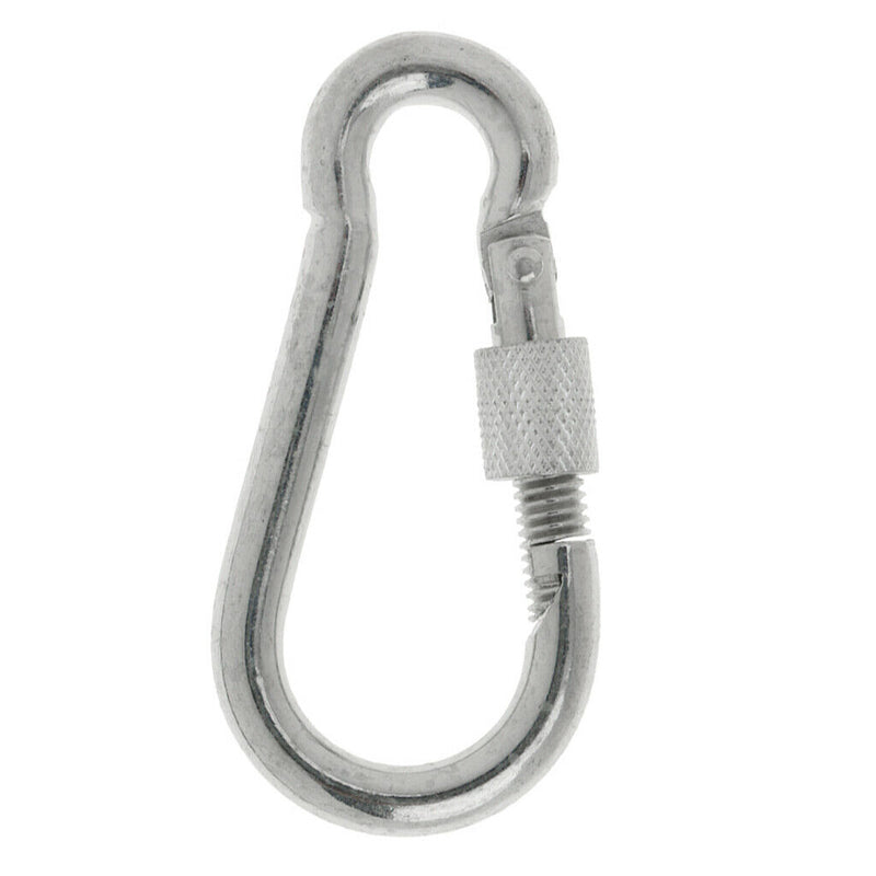 1 X Screw Lock D Shape Carabiner Hook Keyring