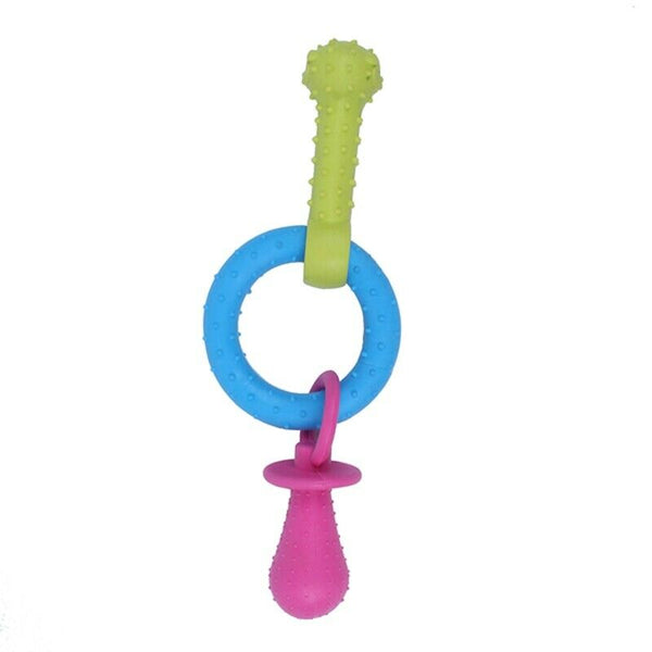 Rubber Pet Dog Puppy Healthy Dental Teeth Cleaning Gums Chew Bone Play Trai R3P9