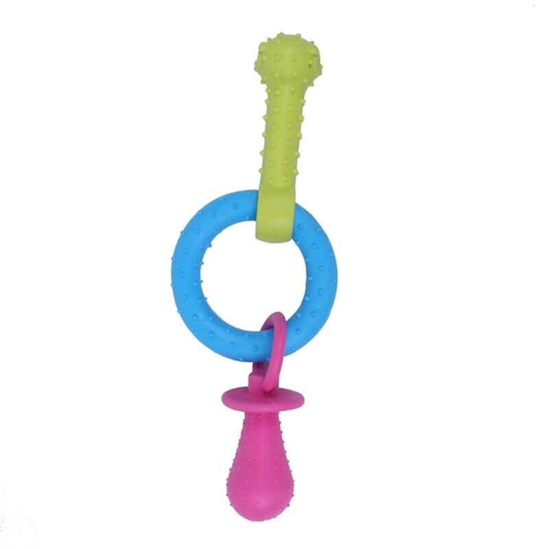 Rubber Pet Dog Puppy Healthy Dental Teeth Cleaning Gums Chew Bone Play Trai R3P9