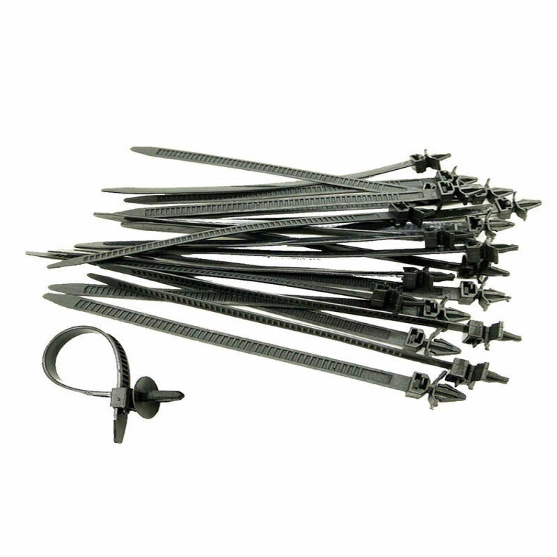 100x Mixed Nylon Cable Tie Bundled Car Wire Harness Line Fastener Zip Clip Band