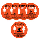 Set 5 Social Distancing Safety Floor Decals Stickers Notice Caution Shop E