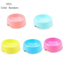Candy Color Dog Plastic Bowls Cat Food Water Feeder Bowls Pet Feeding Suppl D5N5