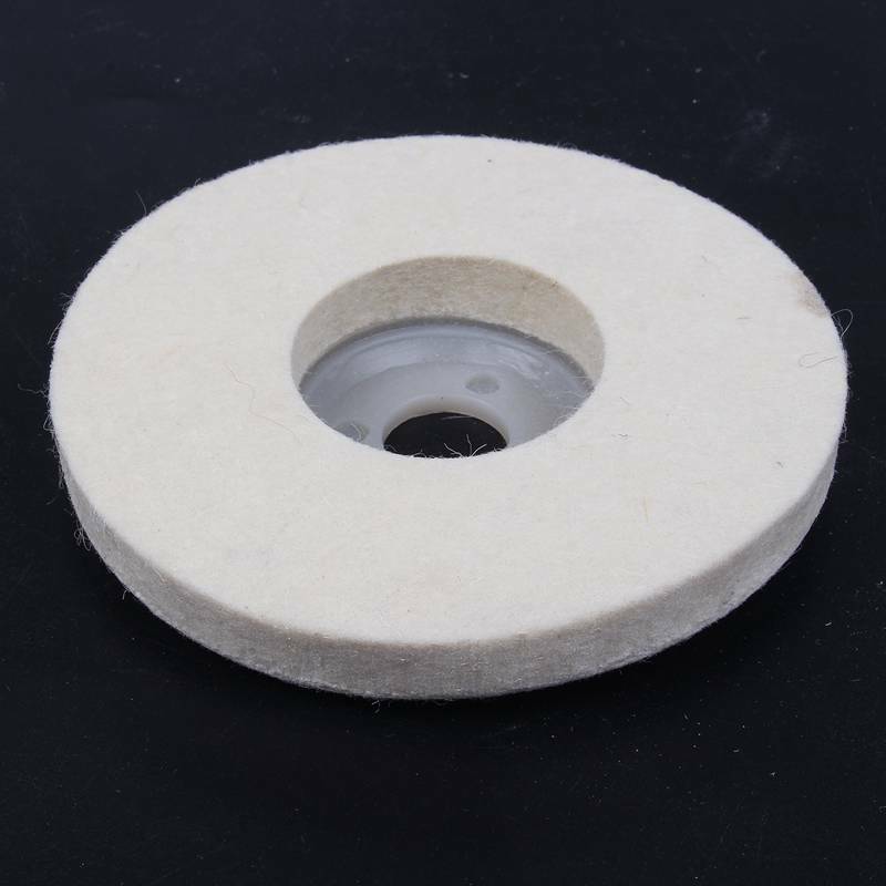 1 pieces 4 inch Round Polishing wheel wool felt polishers pads NEW D1Z9