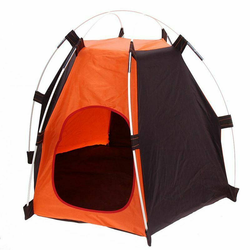 Portable Folding Camping Pet tent Dog House Cage Dog Cat Tent Easy Operatio Y4S9