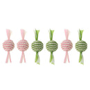6pcs Candy Shaped Sisal Hemp Balls Cat Kitten Interactive Scratching Toys