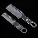 Clear Plastic Anti-static Barber Hairdressing Clipper Comb, Flat Top Fine