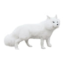 White Artificial Fur Garden Decor Lifelike - 14" Long Garden Ornament