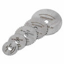 7 pcs HSS Circular Wood Cutting Saw Blade Discs Extension Rods for Rotary T P4J4
