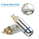 1 Pair Audio Connector Earphone Adapter HiFi Cable 2Pin Jack Socket 0.78mm Plug