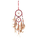 Dream Catcher Circular With Red Feathers Wall Hanging Decoration Decor Craft