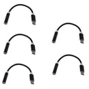 5 Pcs Type USB-C Male to 3.5mm Female Headphone Audio Adapter Aux Mic Cable