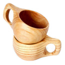 Wood Mug, Tea Cup, Novelty Coffee Mugs - Rubberwood I8G2