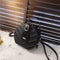 Creative Round Shoulder Bag Leather Small Women Crossbody Handbag (Black)