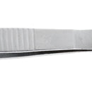 Stainless Steel Straight Tweezers, Serrated Tip Forcep, Laboratory, 140mm