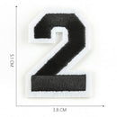 10Pc Set Numbers 0-9 Sew Iron on Patch Embroidered Applique Alphabet Badge Int