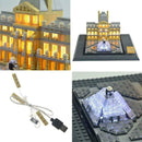 DIY Assembled Building Blocks LED Light Architecture Building Series Louvre S7K1