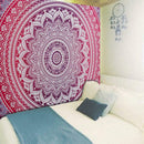 Boho Wall Tapestry Beach Towel Blanket Home Carpet (Mandala02)(150x130cm) SN9F
