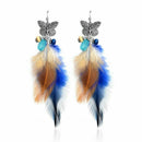 Fashion Bohemian Earrings Women Long Tassels Fringe Boho Dangle Earrings Je V8S2