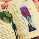 DIY Special Shape Diamond Painting Leather Lady Bookmark with Tassel Crafts