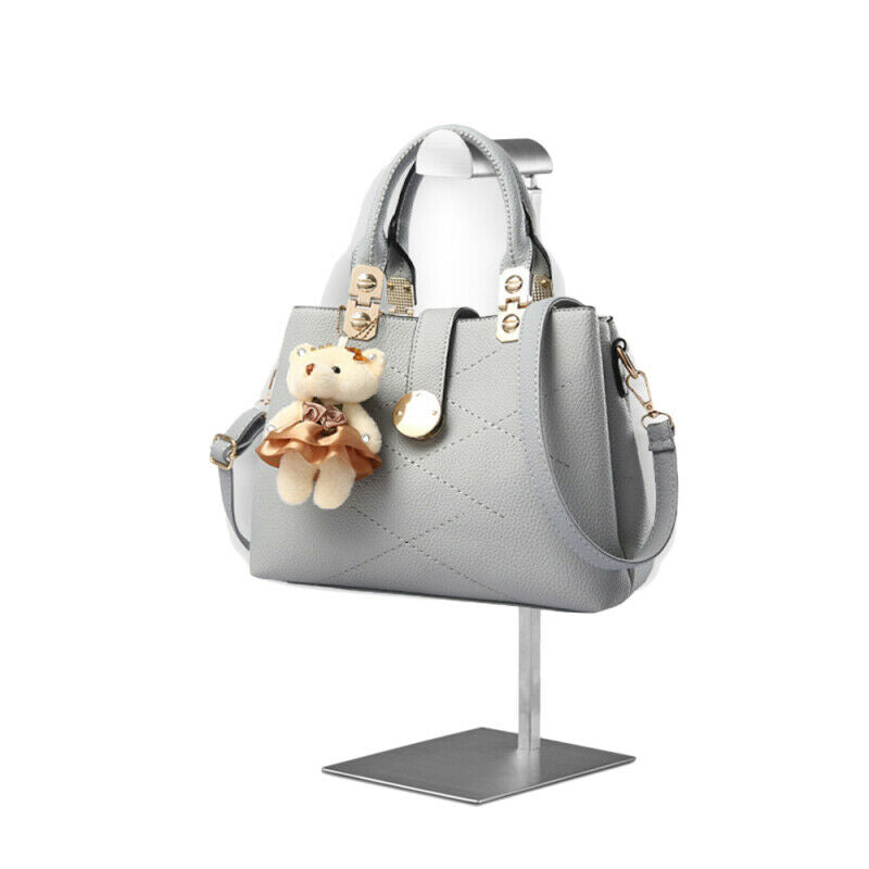 Display Stand Rack Shop Bag Purse Shelf Hanger Stainless Steel Scarf H EJI