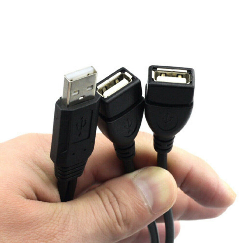 1-to-2 USB 2.0 Y Splitter Cable USB 2.0 Type A Male to 2 USB A Female Converter