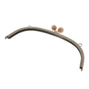 Metal Kiss Clasp Lock Arch Frame for Wallet Bag Sewing Handbag 24.5cm Grey