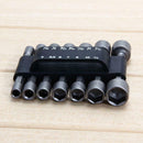 14pc Power Nut Driver Drill Bit Set SEA Metric Socket Wrench Screw 1/4" Hex