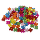 100x Wooden Plum Blossom Flower Beads for Jewelry Making Kids Beading Craft