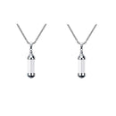2pcs Vial Necklace Glass Vials Mini Glass Bottles Necklace Pendants for Jewelry