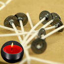 Pack-of-50-Cotton-Pre-Waxed-Wicks-with-Sustainers-for-Candle-Making-20cm New.