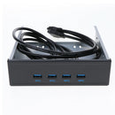 Optical Drive Bay 4 Ports USB 3.0 Hub Adapter with 20 Pin USB Header Cable, for