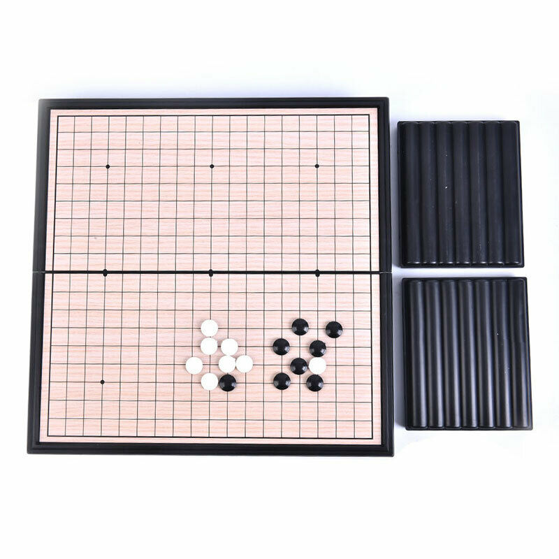 Chinese old board Game Weiqi Checkers Folding Table magnetic Go chess setS Ew