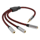 11.8 inch 3.5mm Male to 3X Female Splitter Audio Cable 3 Way Splitter