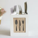 Tabletop Wooden Box Handmade Fork Chopstick Kitchen Storage Tableware Holder