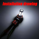 H11 H8 LED Fog Light Conversion Kit Bulbs High Power 6000K 53W Headlight Top x2