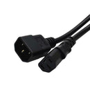 2x IEC320 C14 Male To C15 Female C14-C15-Cable Power Cord UPS Server Kit