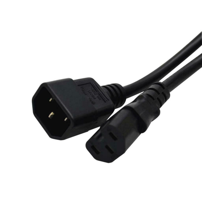 2x IEC320 C14 Male To C15 Female C14-C15-Cable Power Cord UPS Server Kit