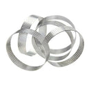 Circular Stainless Steel Porous Tart Ring Bottom Tower Pie Cake Mould Bakin K3J3