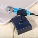 Mini Condenser Microphone with 3.5mm Plug Mobile Phone and Mic Stand A