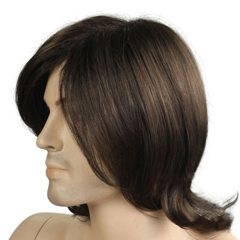 Handsome Men Hair literature Youth Wig Natural Long Wig Full Wig Hair Hairpieces