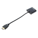 Adapter Mini HDMI Male to Female Audio Cable 1080p VGA Color Black