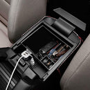 Car Armrest Box Center Console Storage Tray with Non-slip Mat Auto Accessories