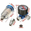 Oil Water Separator 1/4" mini Air Filter For Spray Guns Gauge w/ Paint K0L9