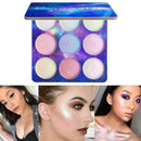 9 Colors Face Glow Concealer Highlight Glitter Eyeshadow Dek Palette Makeup O0R9