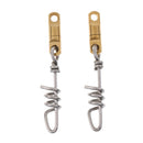 2Pcs Heavy Swivels Snap Swirl Connector Corkscrew Saltwater Fishing Tackles