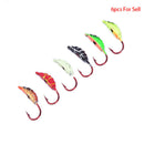 6pcs Winter Ice Fishing Bait 2.2cm/1.4g Mini ice Fishing Lure With Single Ho%!